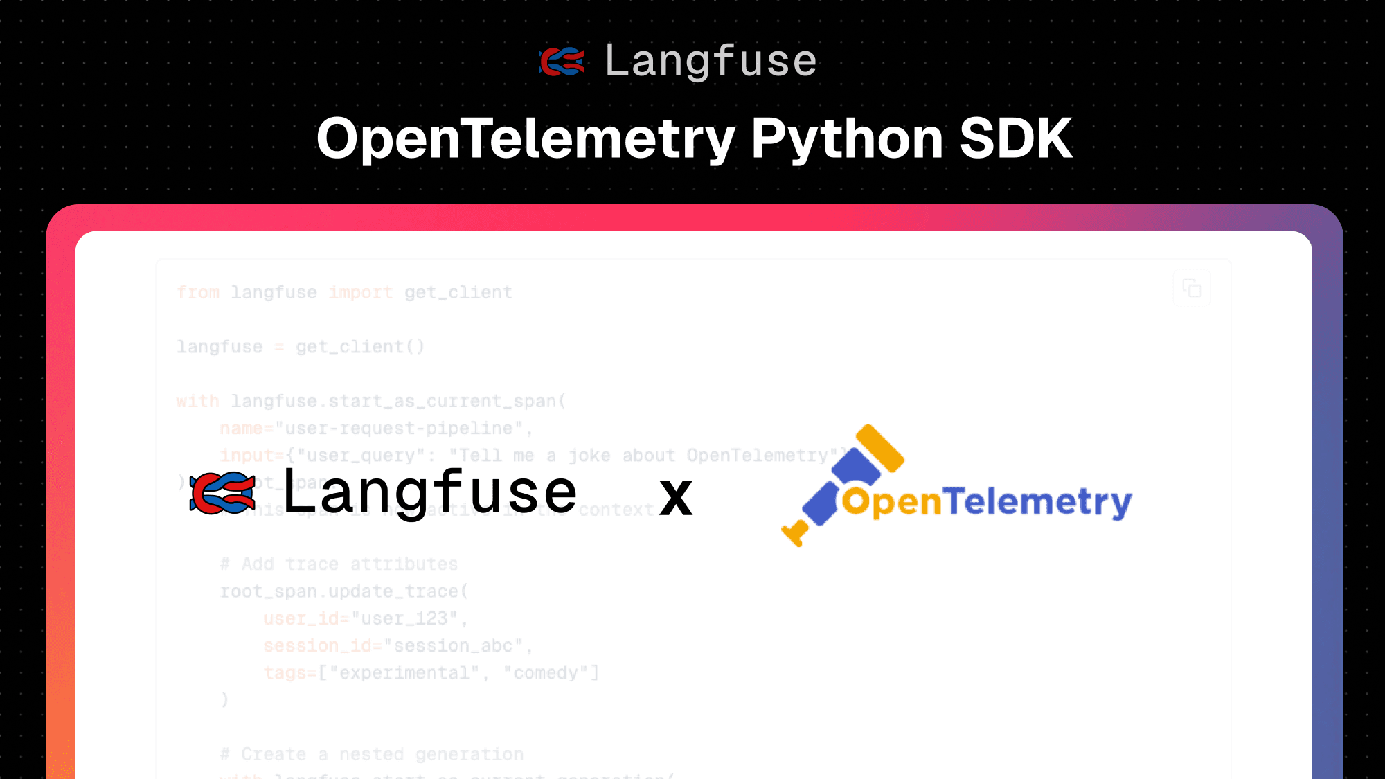 OTEL-based Python SDK